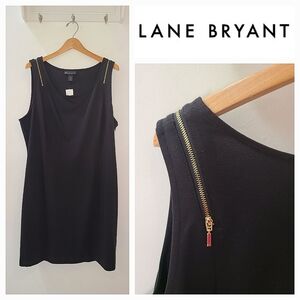 Lane Bryant Sleeveless Zipper Detail Midi Dress Sz 22 NWT